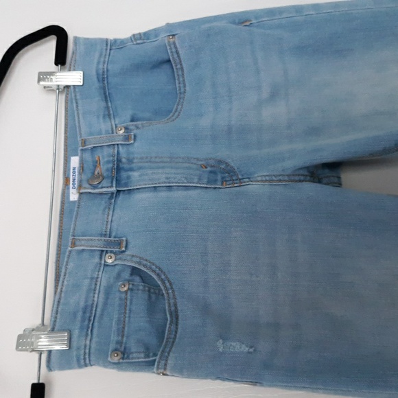 Levi's Light Blue Taper Skinny Denizen Jeans Distressed Boho Denim - Picture 2 of 9